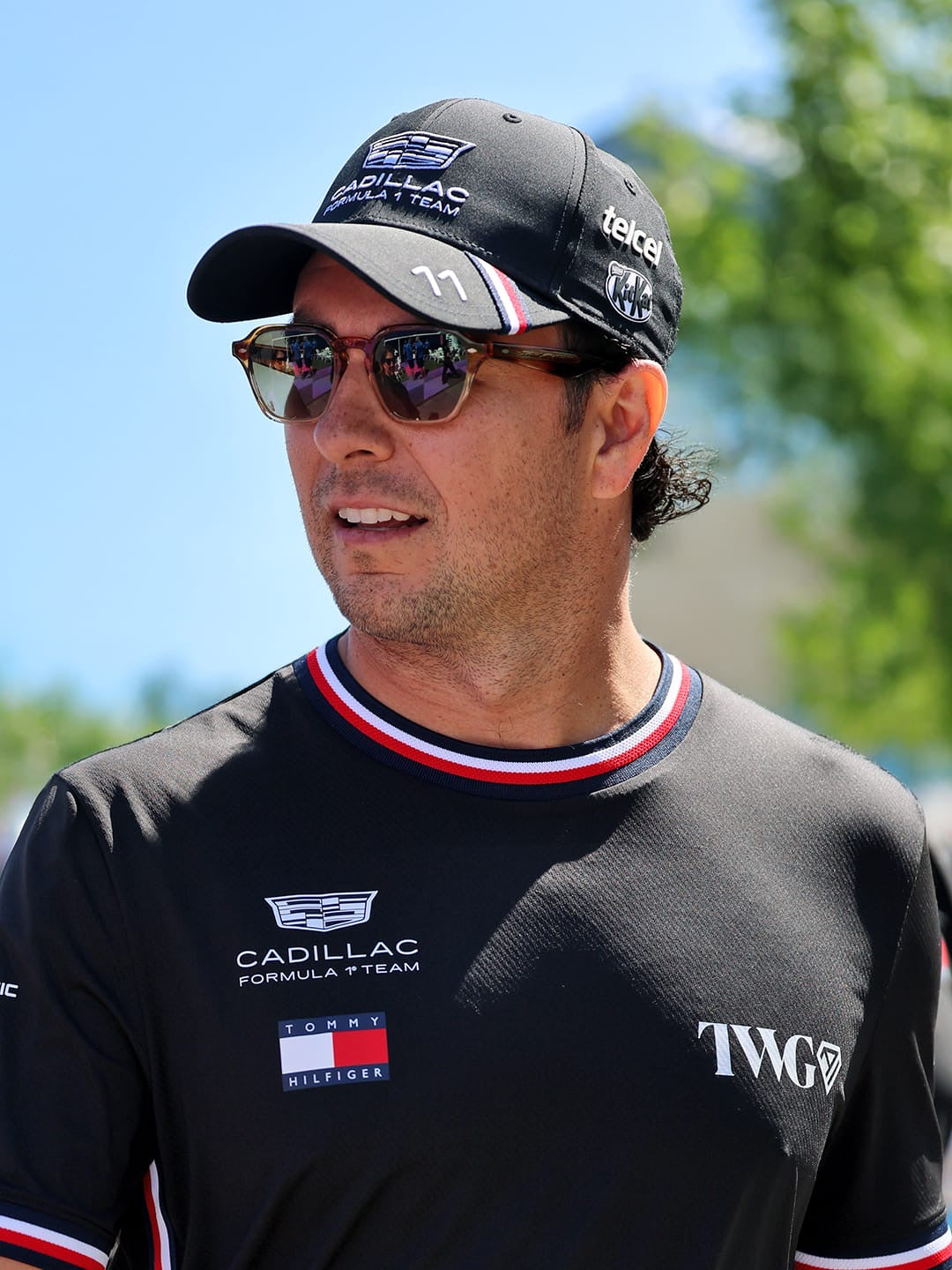 Gorra Cadillac F1 Team Sergio Perez 2026 Negra (Patrocinadores)