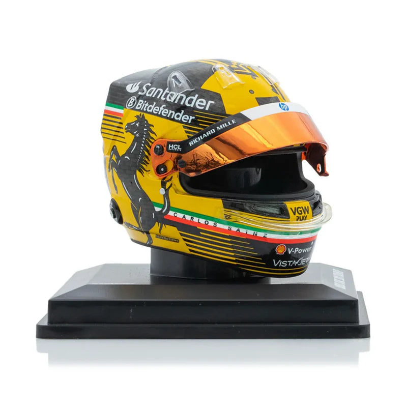 Mini Helmet Carlos Sainz GP Monza 2024 Escala 1/5