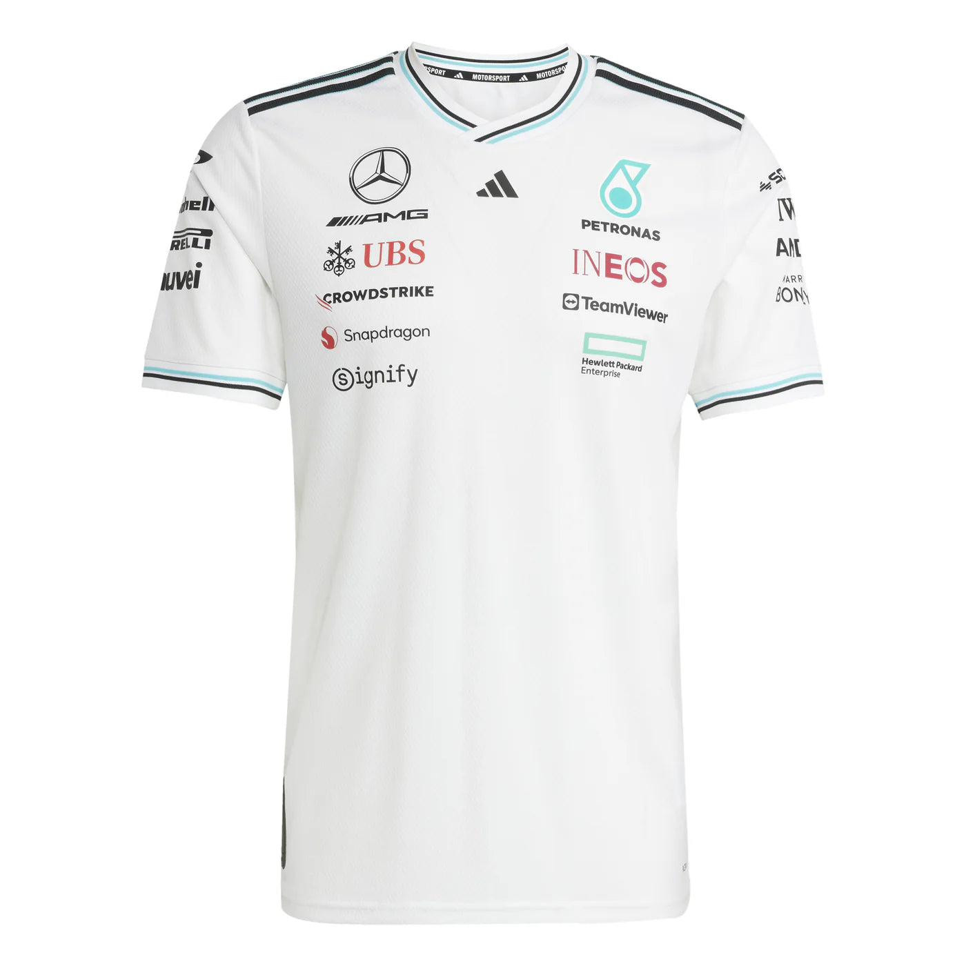 Playera Authentic Mercedes AMG Petronas Color Blanco 2025