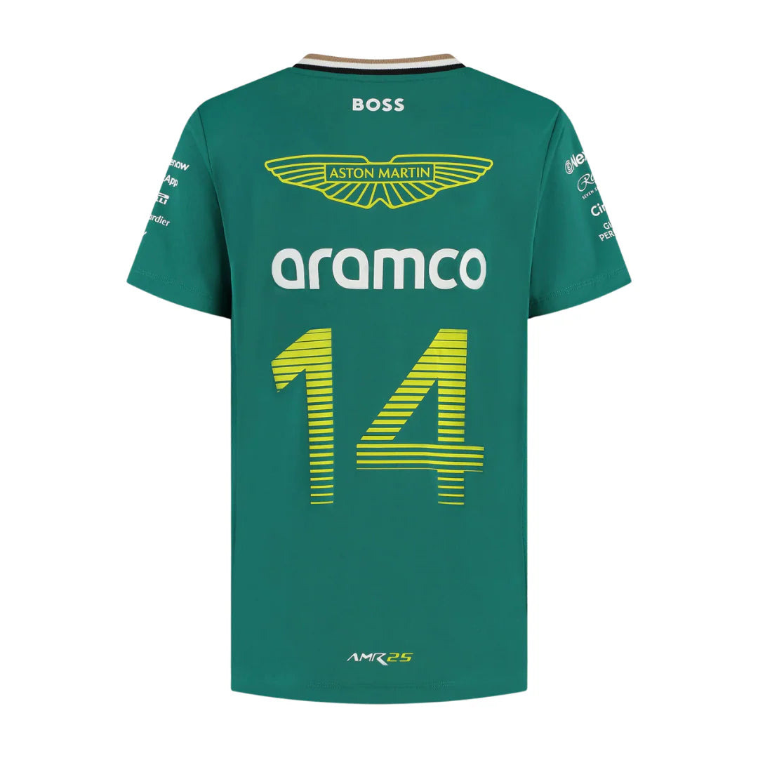 Playera Infantil Oficial Aston Martin Fernando Alonso 2025