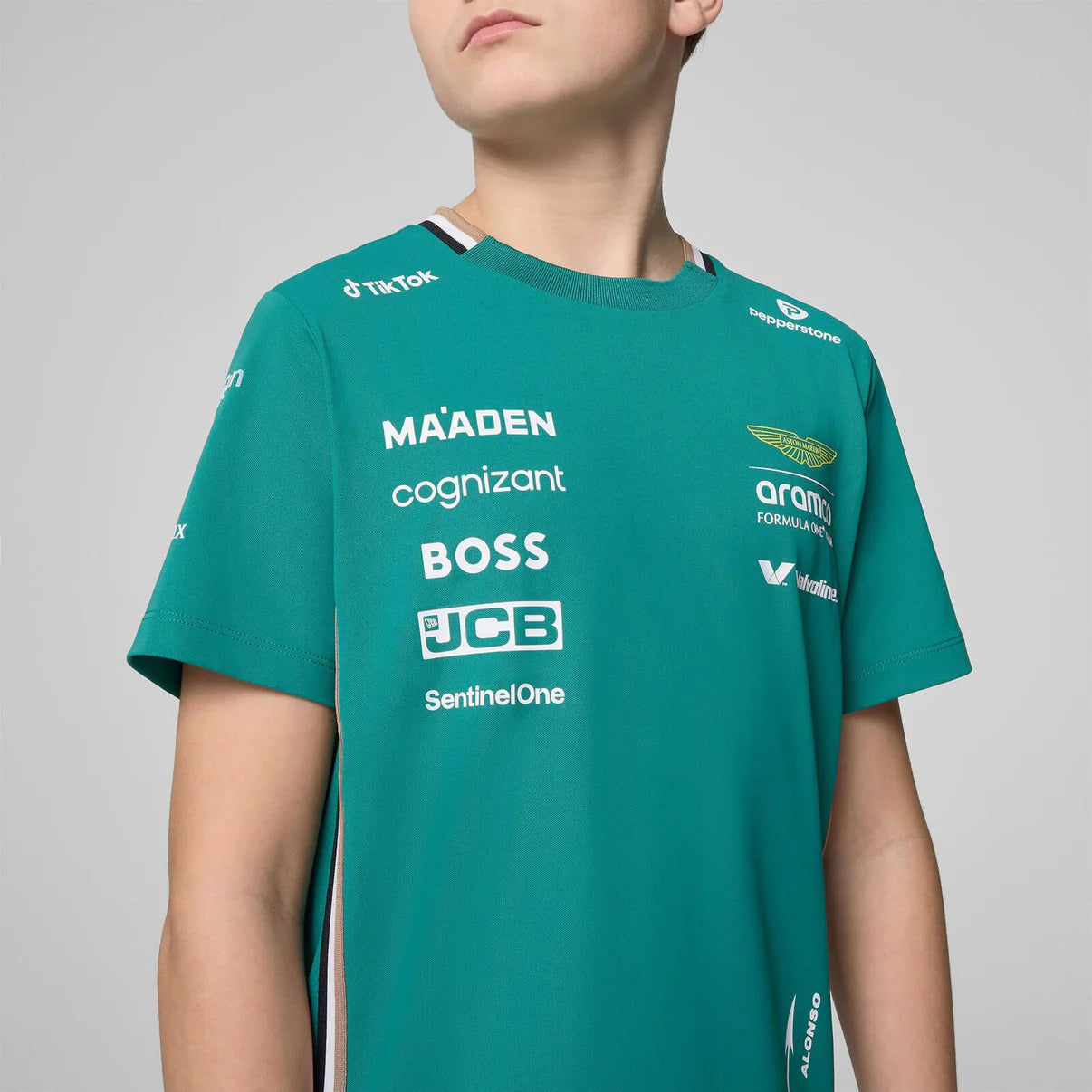 Playera Infantil Oficial Aston Martin Fernando Alonso 2025