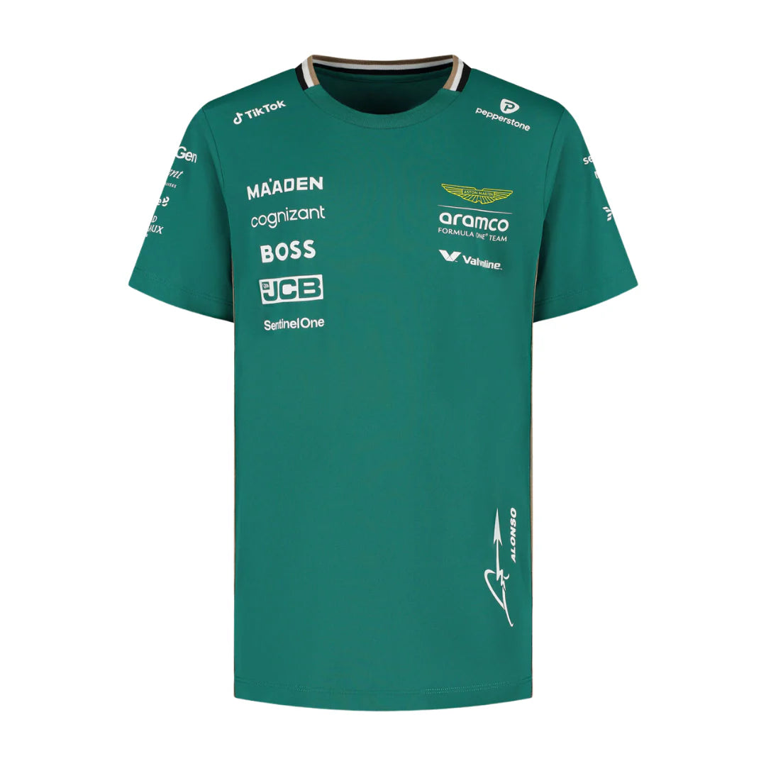 Playera Infantil Oficial Aston Martin Fernando Alonso 2025