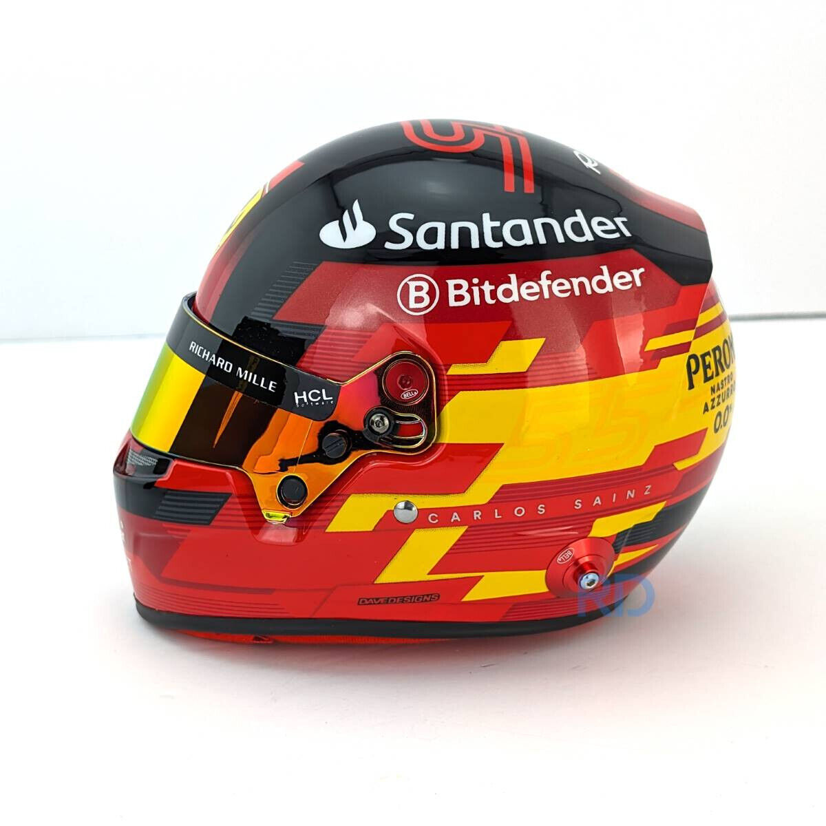 Mini Helmet Carlos Sainz Temp 2024 Escala 1/2