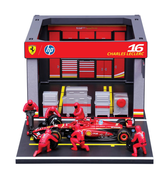 Bburago Pit Stop Ferrari SF24 Charles Leclerc 1/43