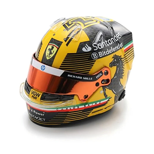 Mini Helmet Carlos Sainz GP Monza 2024 Escala 1/5