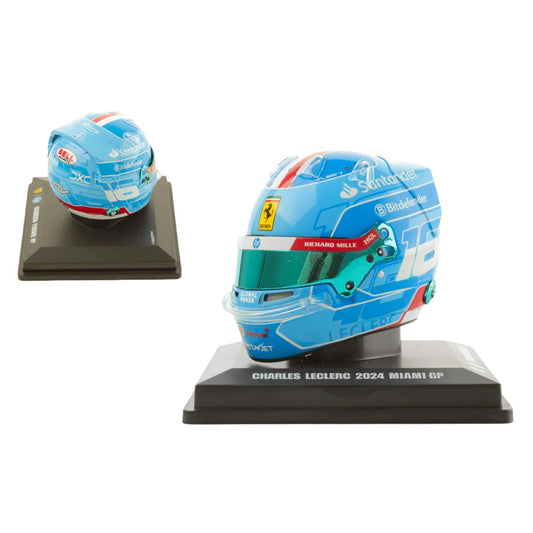 Mini Helmet Charles Leclerc GP Miami 2024 Escala 1/5