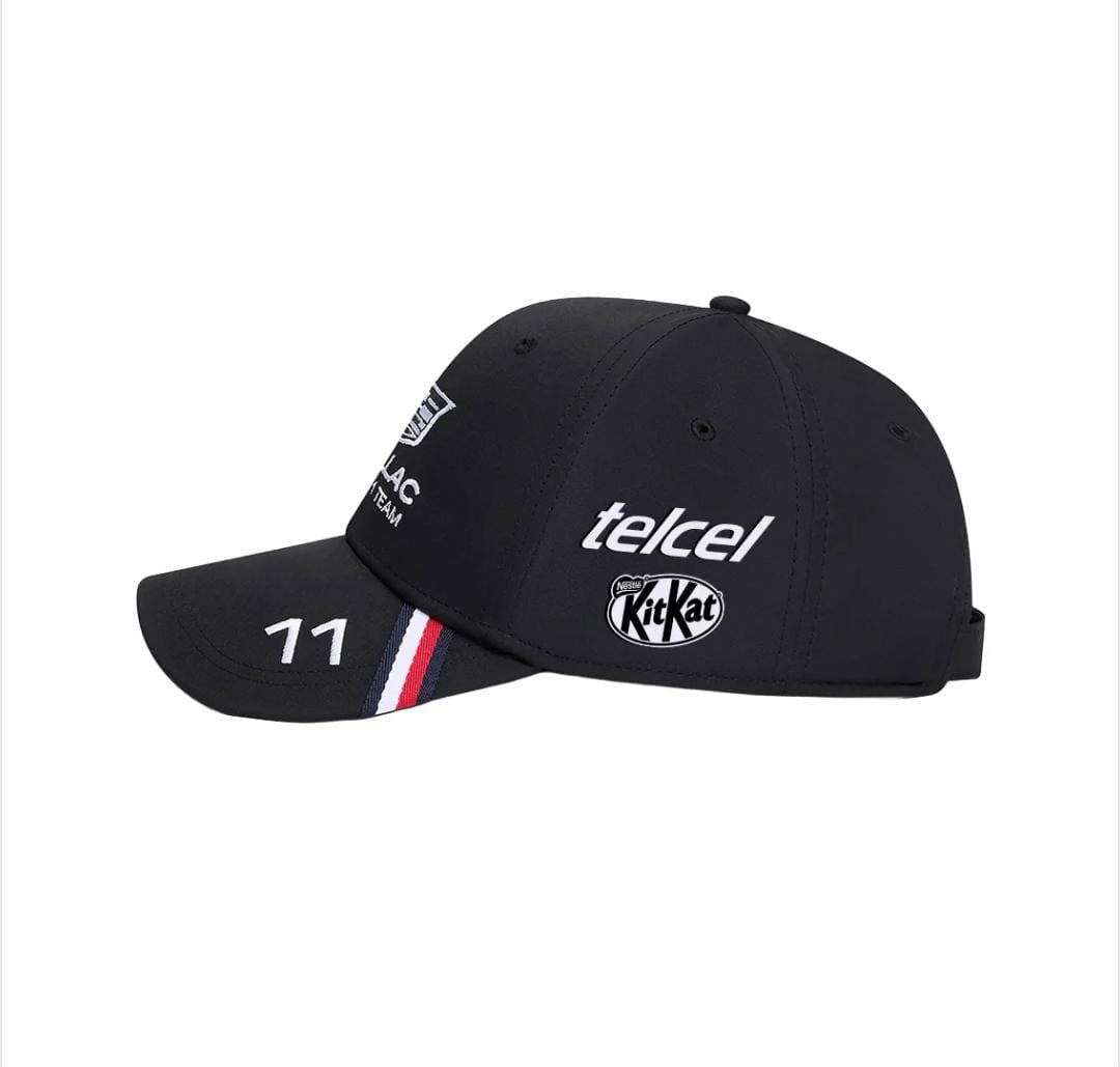 Gorra Cadillac F1 Team Sergio Perez 2026 Negra (Patrocinadores)