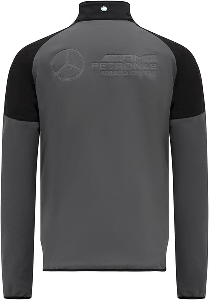 Chamarra Casual H Soft Shell Mercedes Amg Negro/Gris