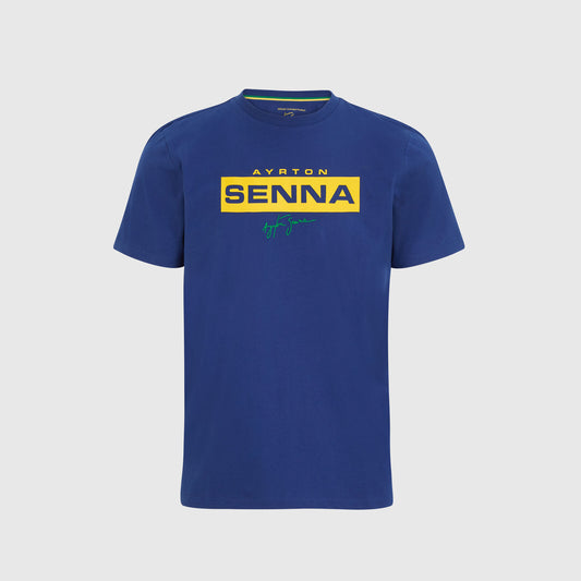 Playera H Logo Senna Azul Marino