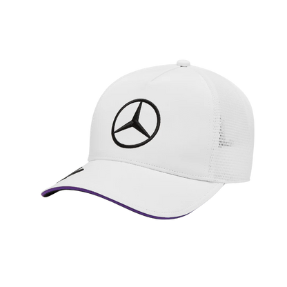 Gorra Trucker Mercedes Amg Hamilton 2024 Blanca