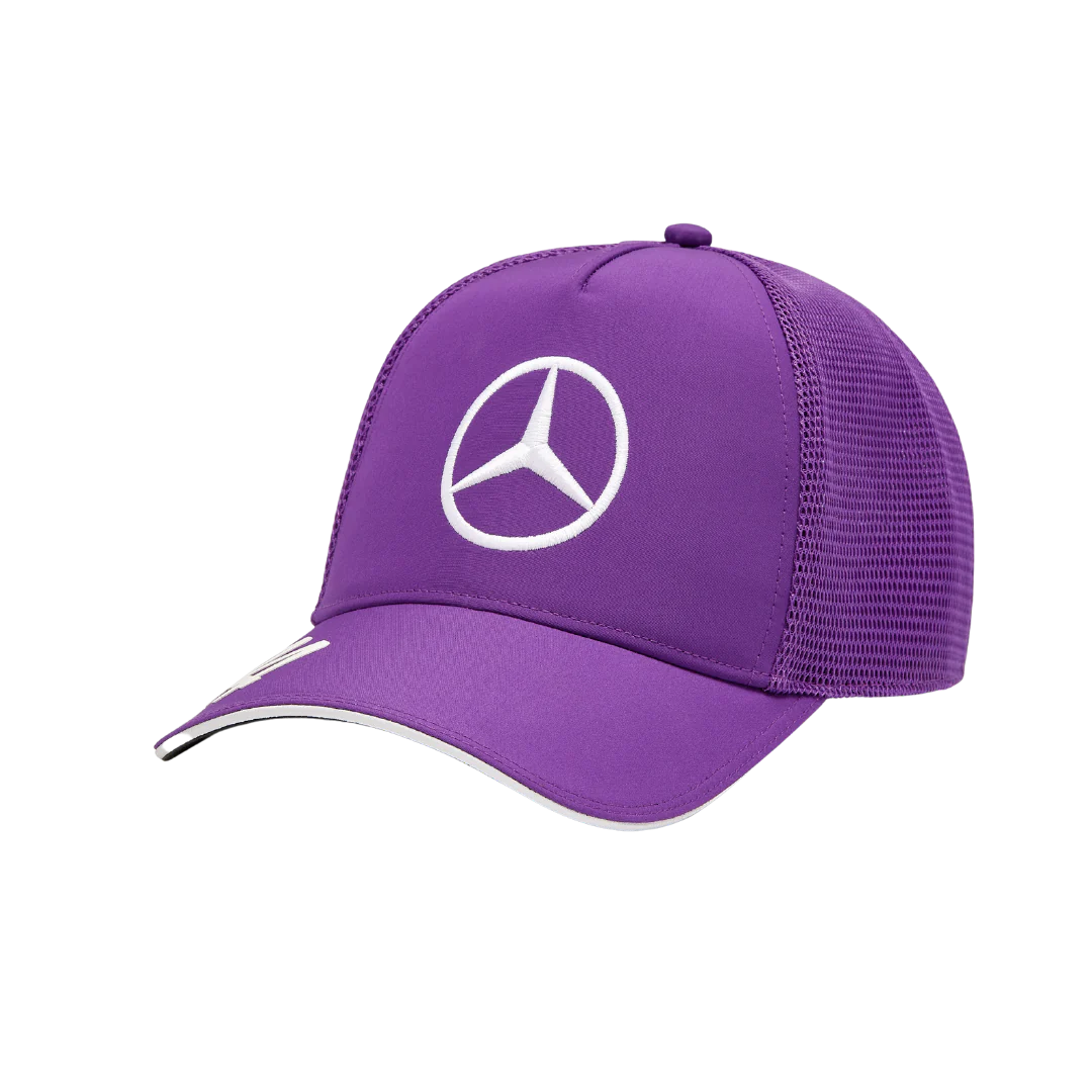 Gorra Trucker Mercedes Amg Hamilton 2024 Morada