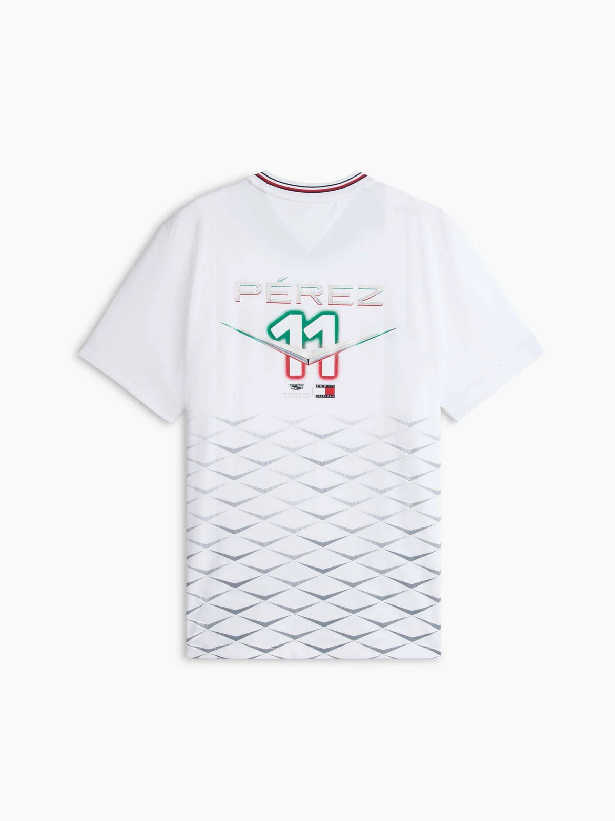 Playera Cadillac F1 Team Blanca Sergio Perez GP Mexico 2026