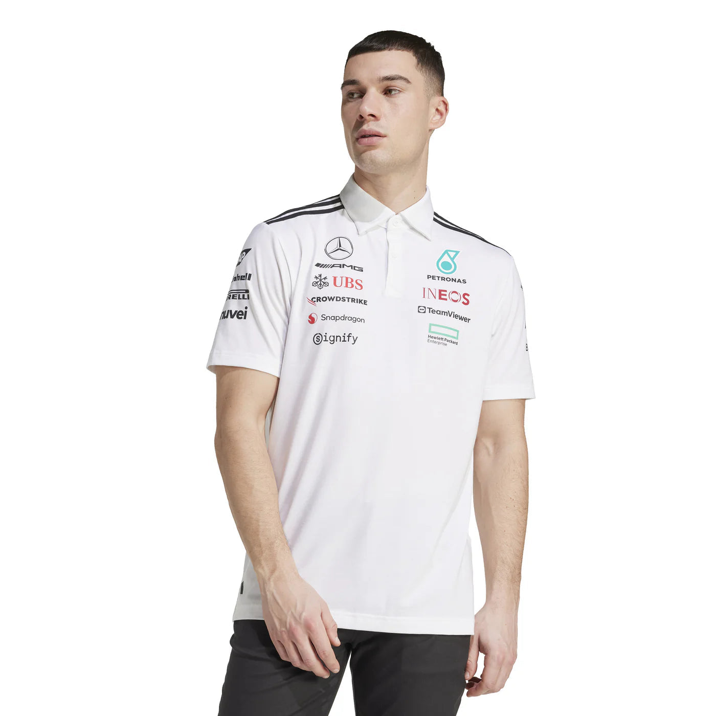 Polo H Oficial Mercedes AMG Petronas Blanca 2025