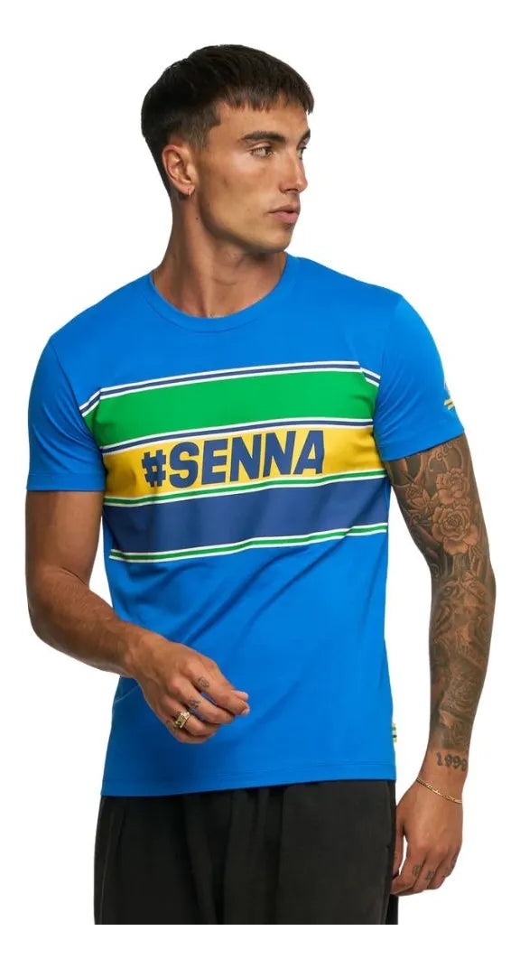 Playera Ayrton Senna Azul