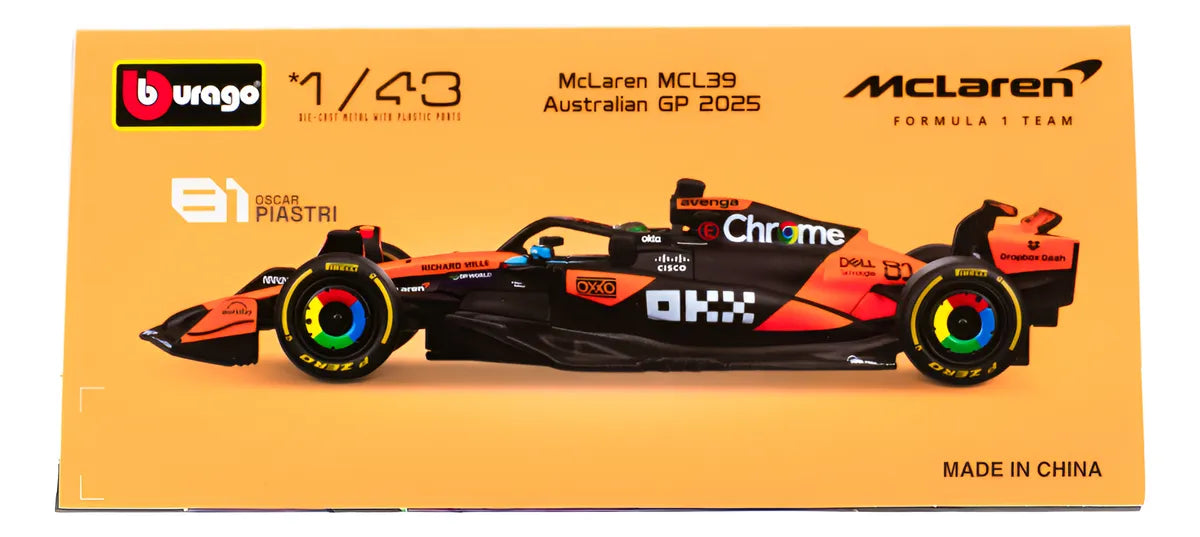 Bburago Mclaren Mcl39 - Gp Australia 2025 - Oscar Piastri 1/43