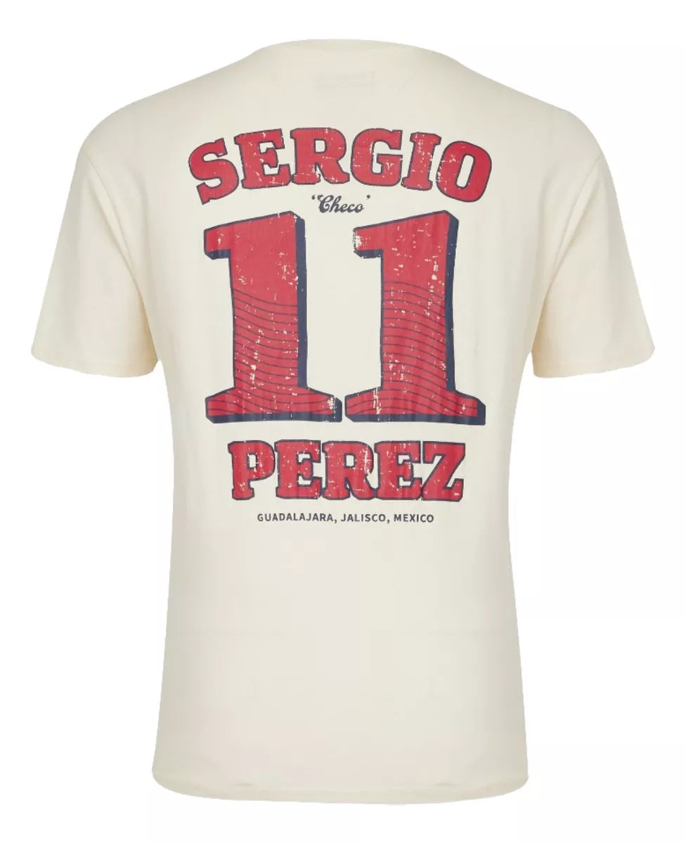 Playera Oversized Checo Vintage Beige