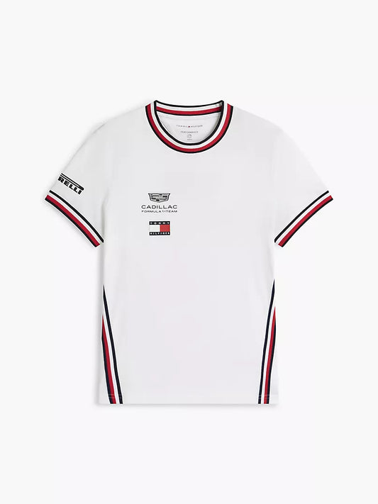 Playera Corta para Dama Cadillac F1 Team Color Blanco