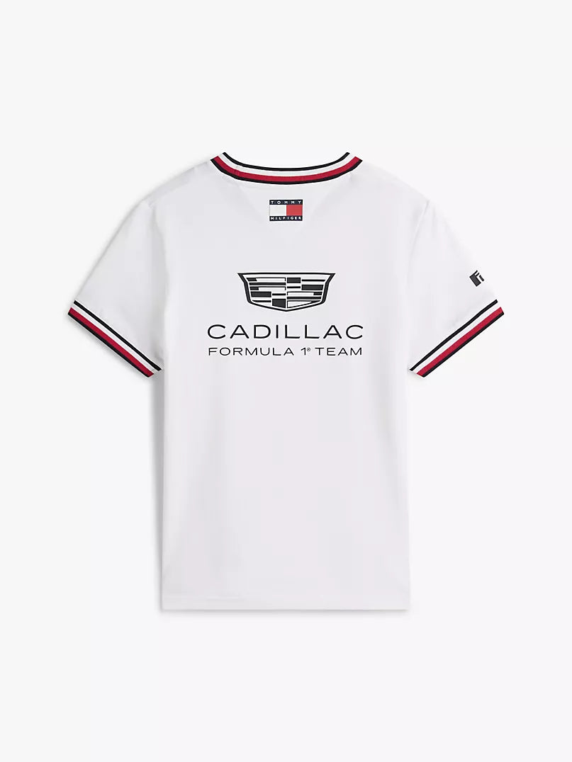 Playera Corta para Dama Cadillac F1 Team Color Blanco