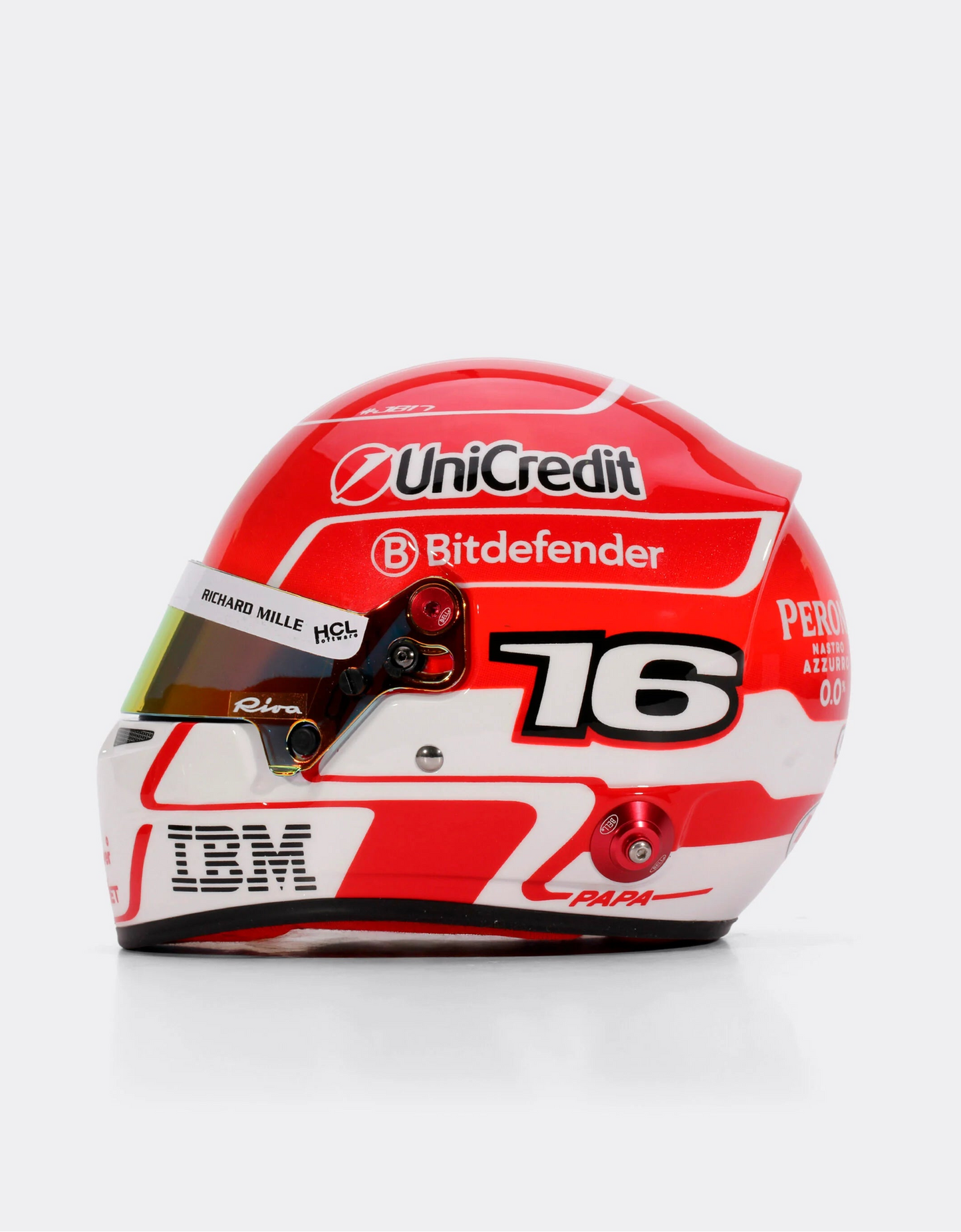 Mini Helmet Ferrari Charles Leclerc 2025 Escala 1/2