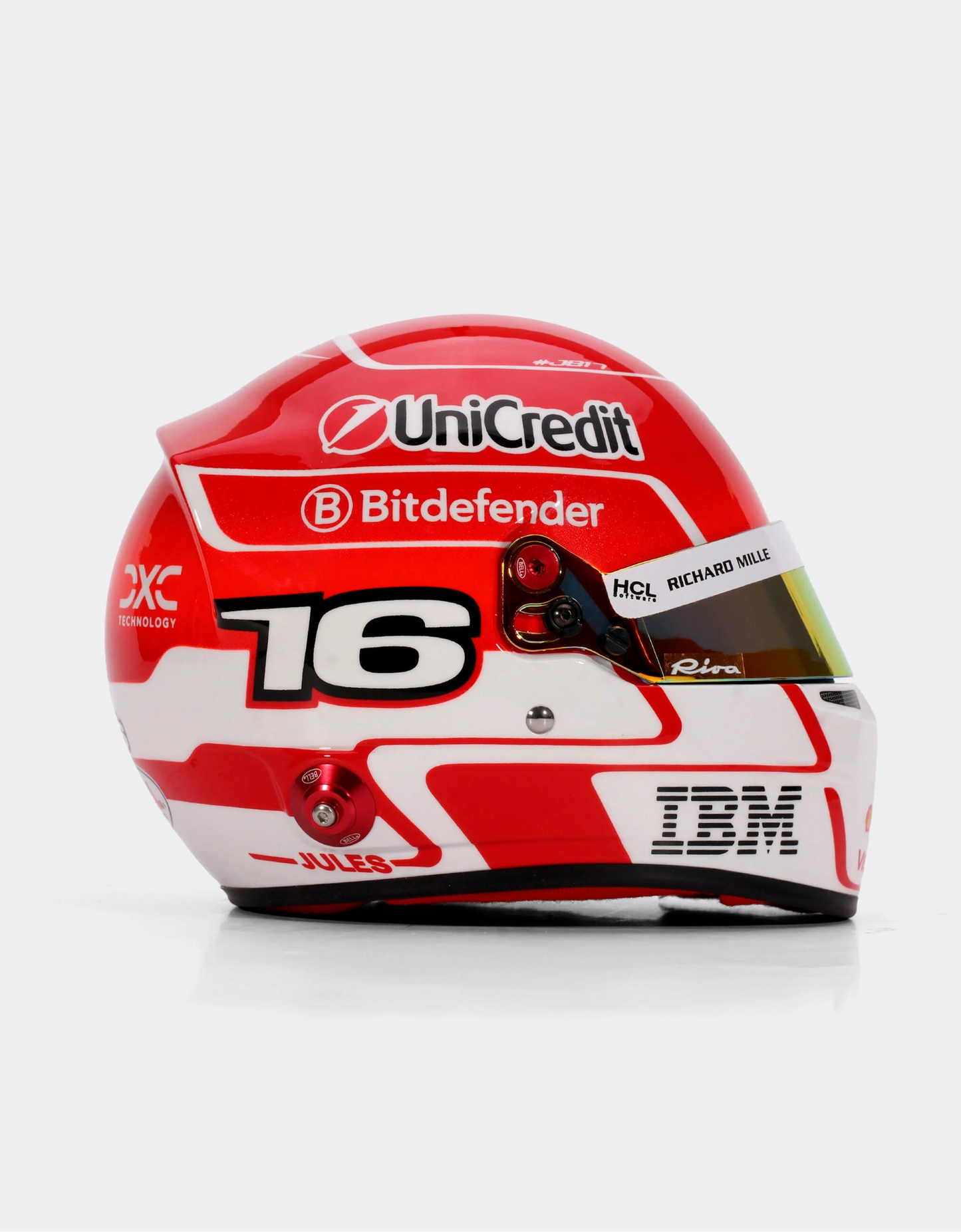 Mini Helmet Ferrari Charles Leclerc 2025 Escala 1/2