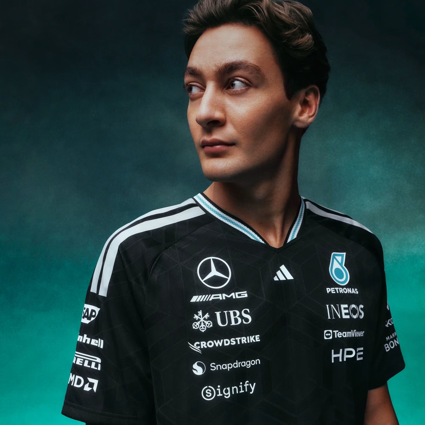 Playera Authentic Mercedes AMG Petronas Driver Negro