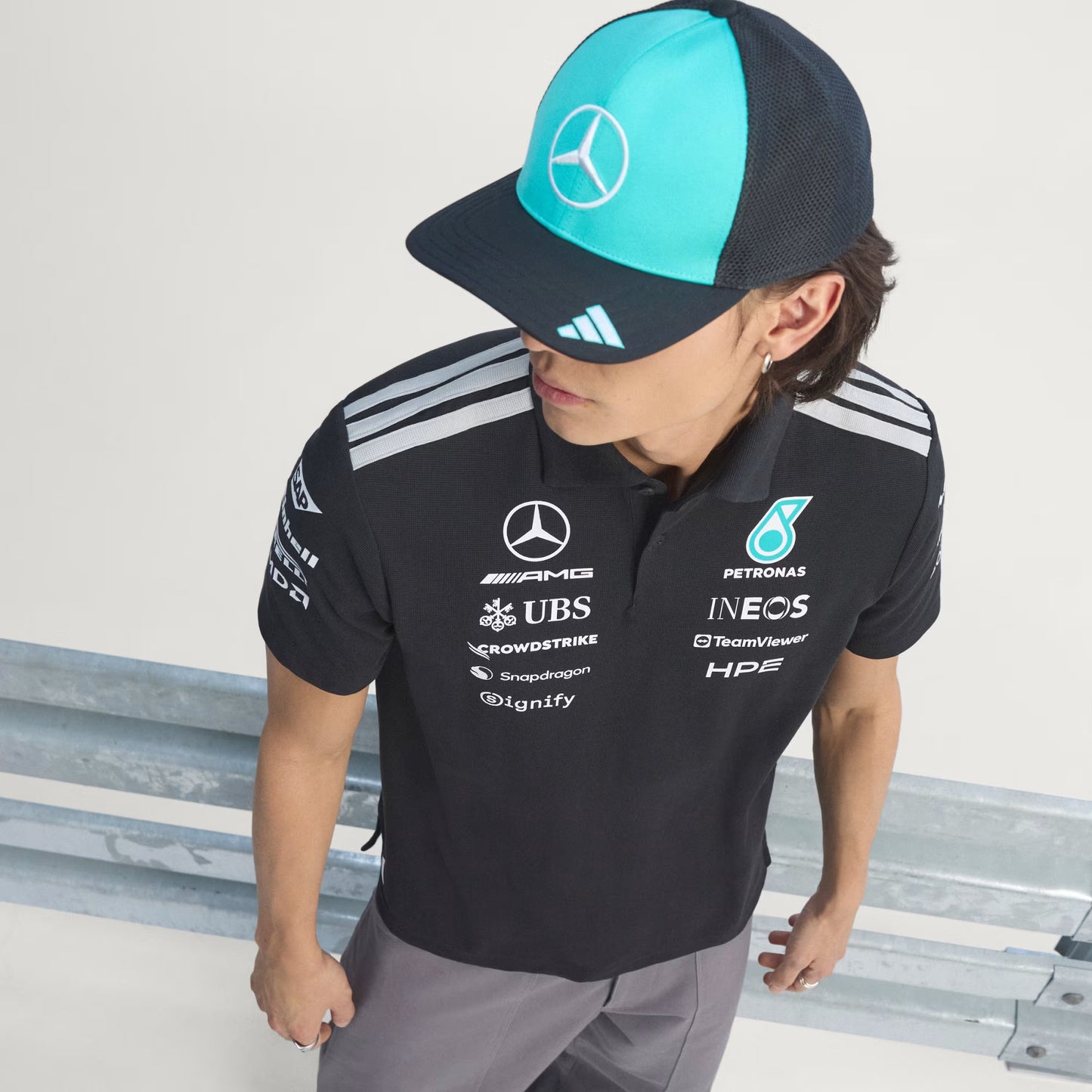 Polo H Oficial Mercedes AMG Petronas Negro 2026
