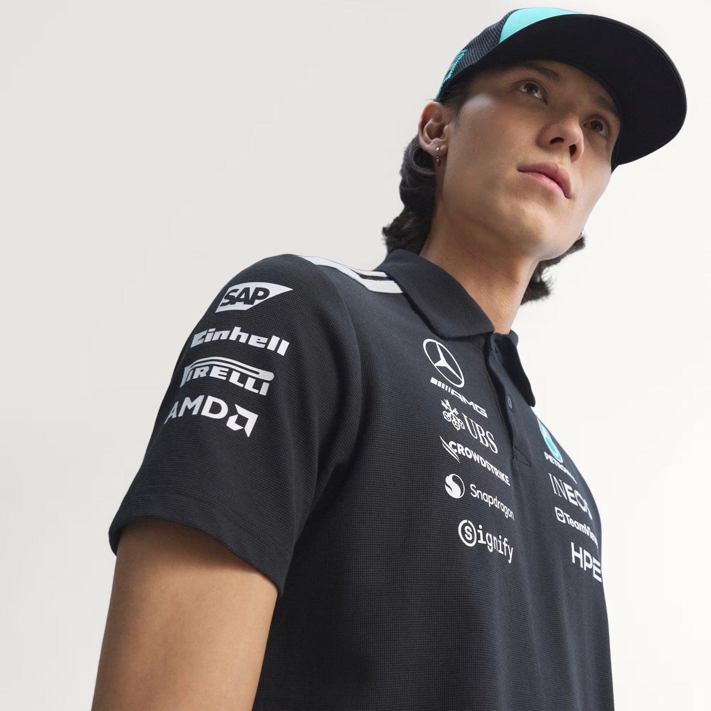 Polo H Oficial Mercedes AMG Petronas Negro 2026
