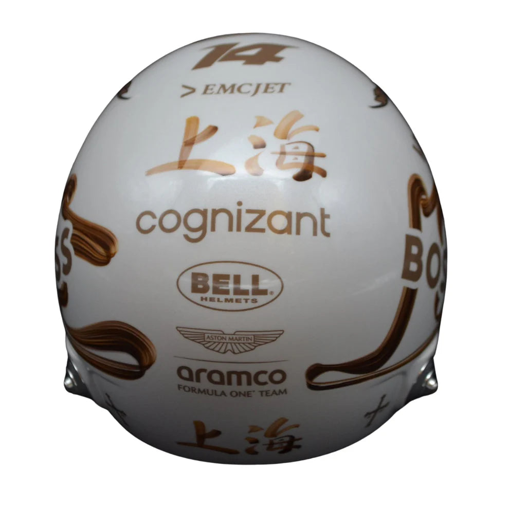 Mini Helmet Fernando Alonso Gp China 2025 Escala 1/2