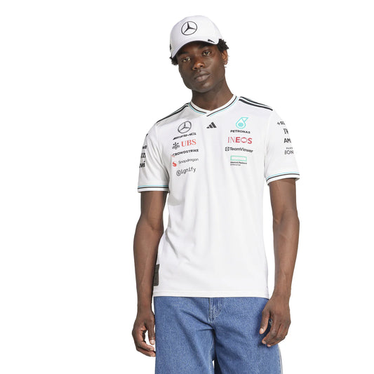 Playera Authentic Mercedes AMG Petronas Color Blanco 2025