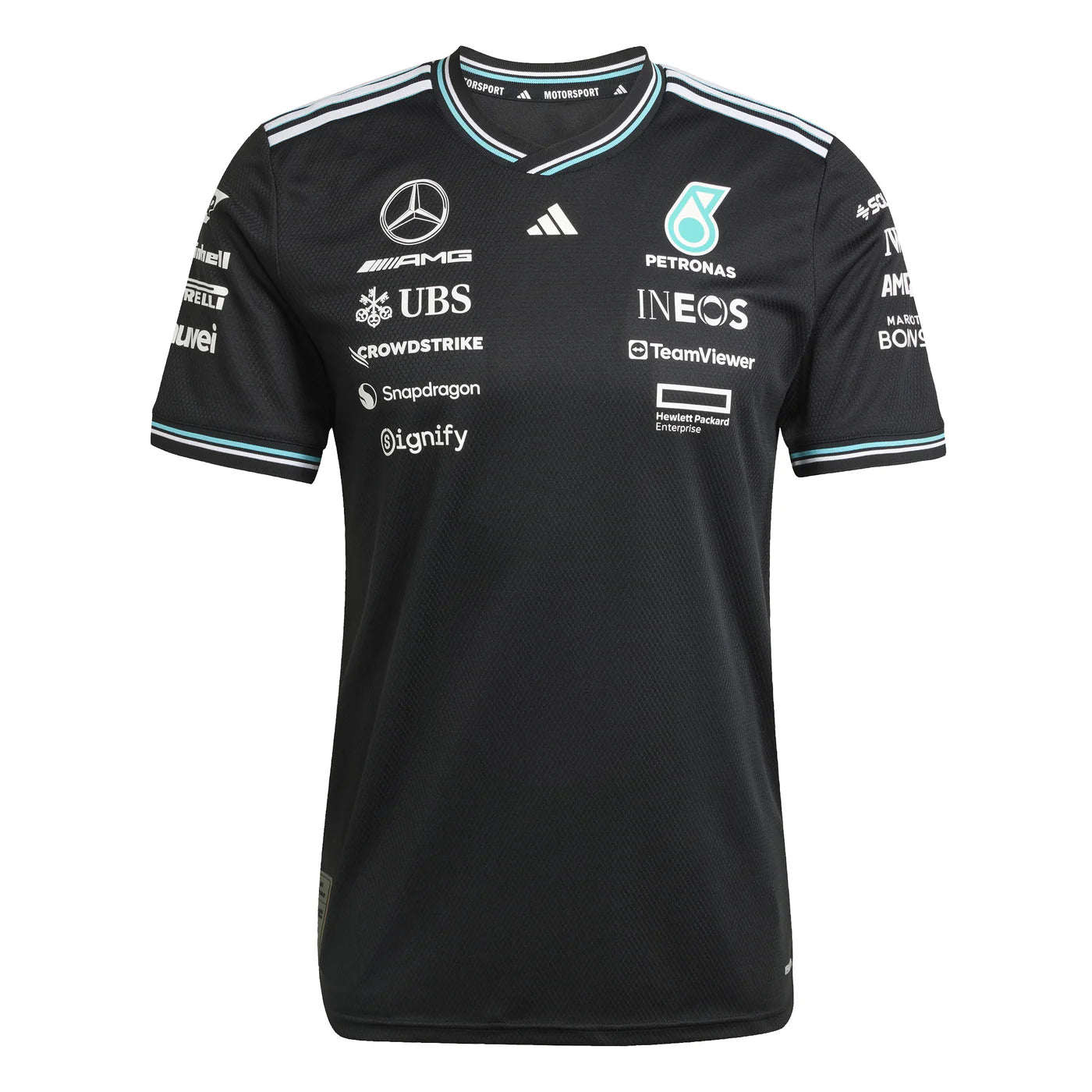 Playera Authentic Mercedes AMG Petronas Color Negro 2025