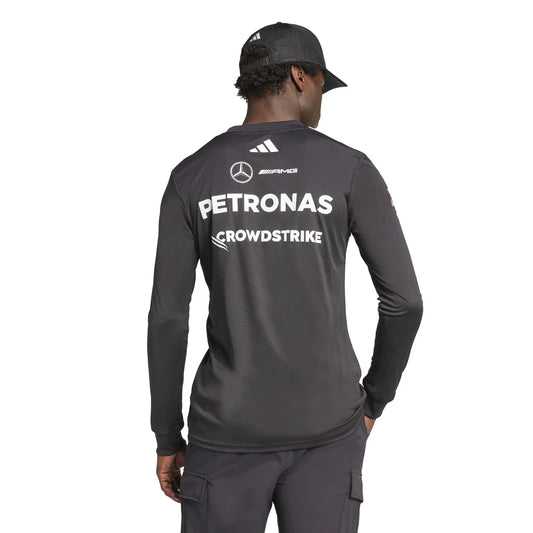 Playera de Manga Larga Mercedes AMG Petronas Negro 2025