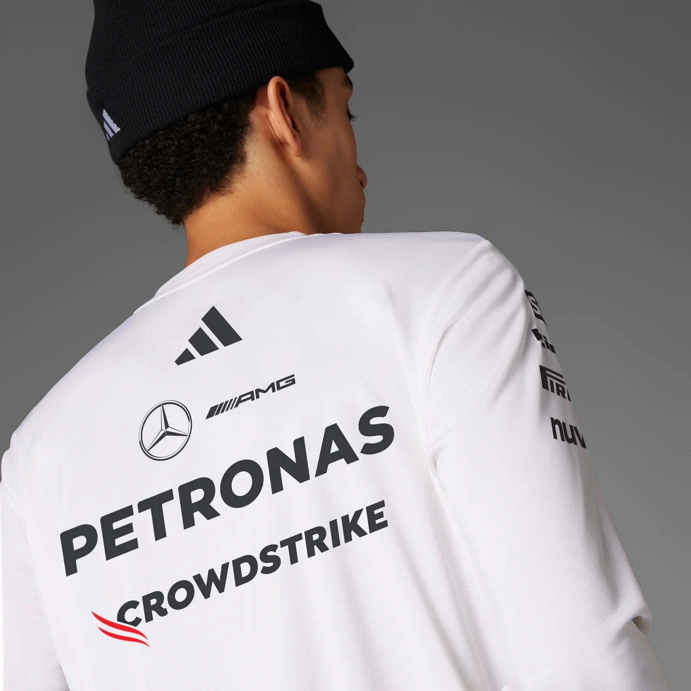 Playera de Manga Larga Mercedes AMG Petronas Blanca 2025