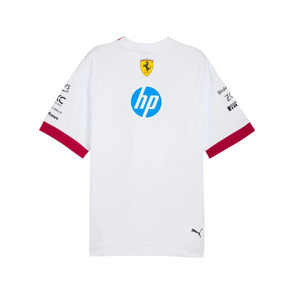 Playera Oversized Ferrari Color Blanco 2025