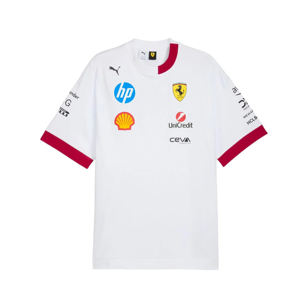 Playera Oversized Ferrari Color Blanco 2025