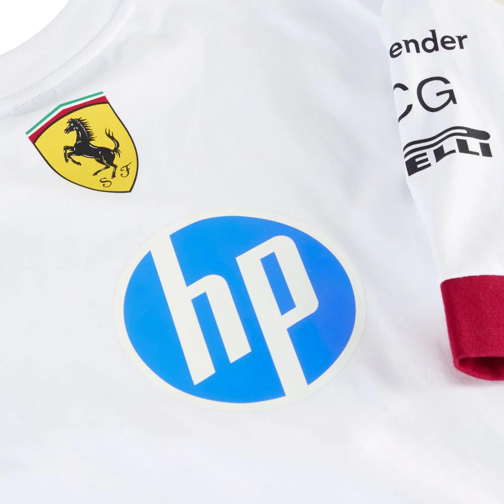 Playera Oversized Ferrari Color Blanco 2025