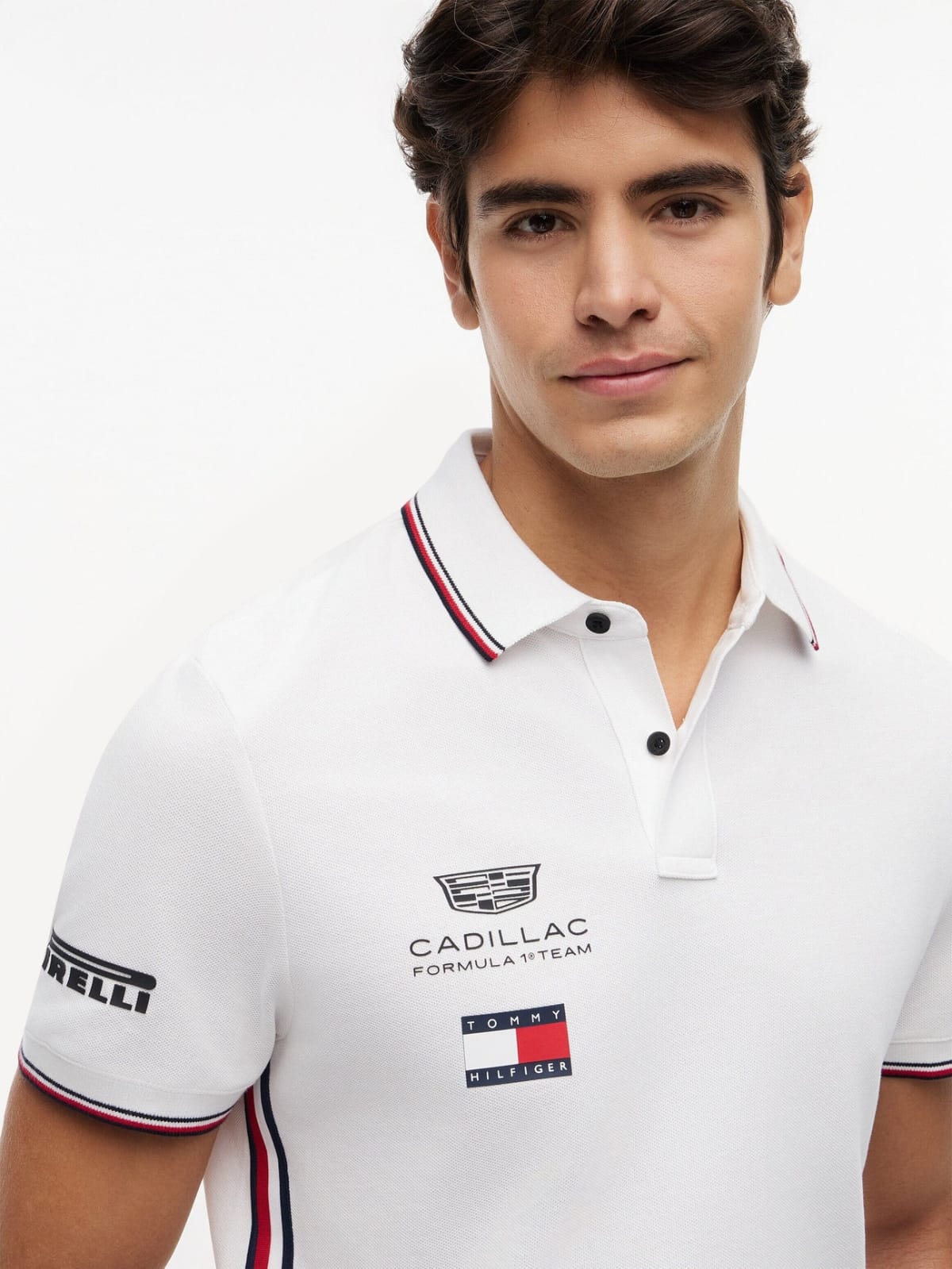 Polo Oficial Cadillac F1 Team Blanca Sergio Perez 2026