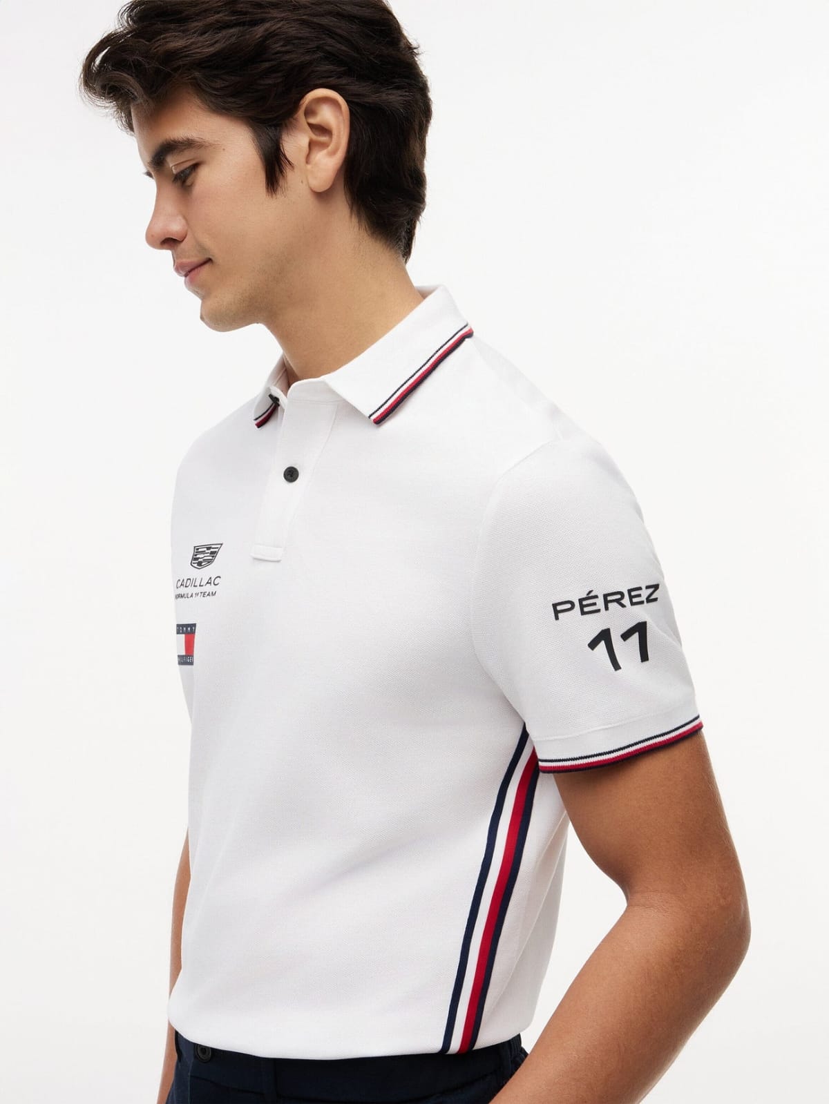 Polo Oficial Cadillac F1 Team Blanca Sergio Perez 2026