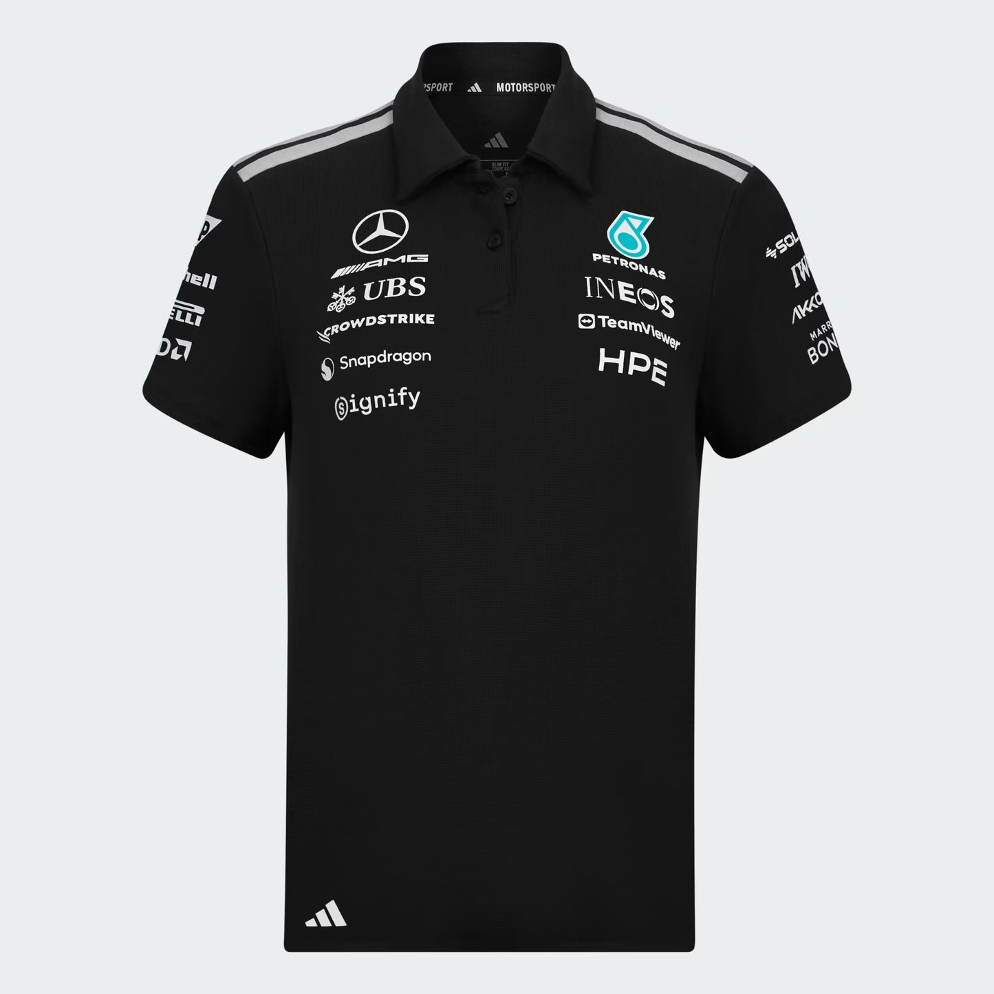 Polo Oficial para Dama Mercedes AMG Petronas Negro 2026