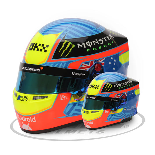 Mini Helmet Oscar Piastri 1:2 Escala - 2024 - Mclaren