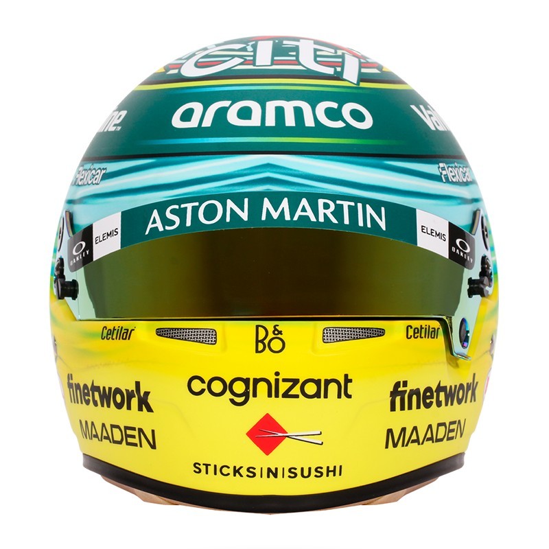 Mini Helmet Fernando Alonso Gp Arabia Saudita 2025 Escala 1/2