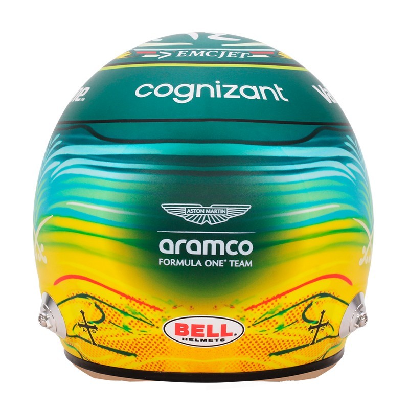 Mini Helmet Fernando Alonso Gp Arabia Saudita 2025 Escala 1/2