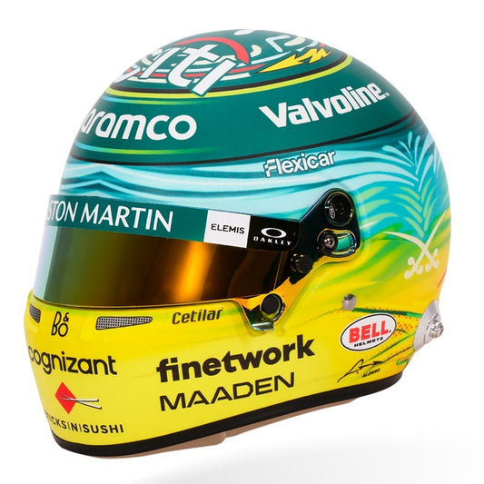 Mini Helmet Fernando Alonso Gp Arabia Saudita 2025 Escala 1/2