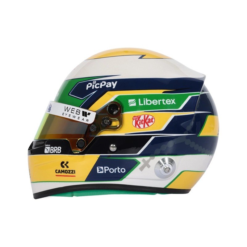 Mini Helmet Stake Gabriel Bortoleto 2025 Escala 1/2