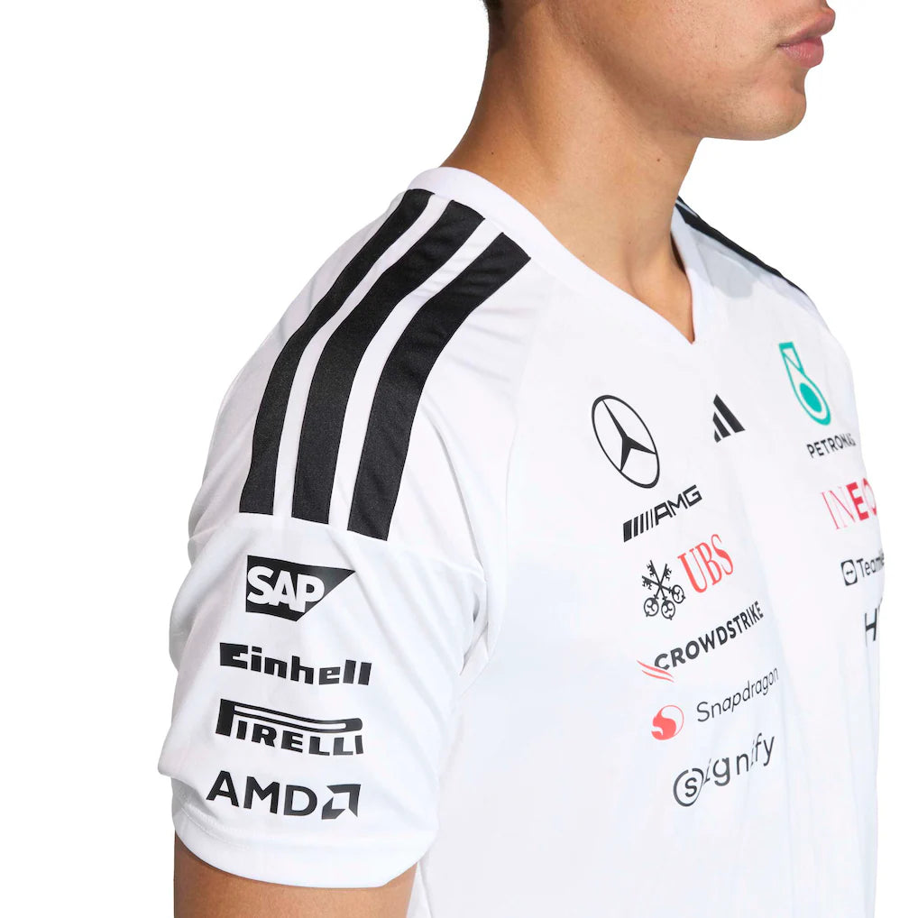 Playera Oficial Mercedes AMG Petronas Color Blanco 2026