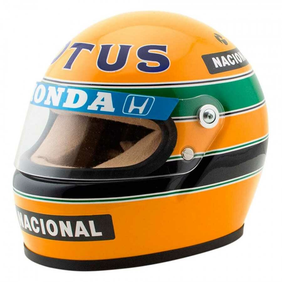 Mini Helmet Ayrton Senna Lotus 1987 Escala 1:2