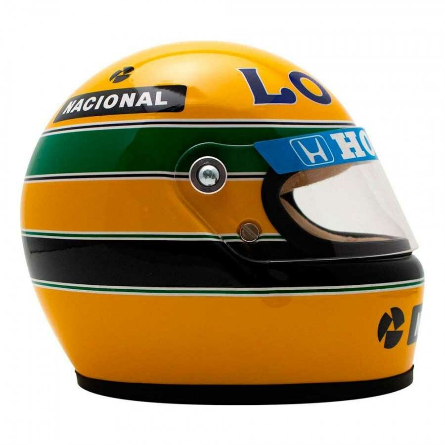 Mini Helmet Ayrton Senna Lotus 1987 Escala 1:2