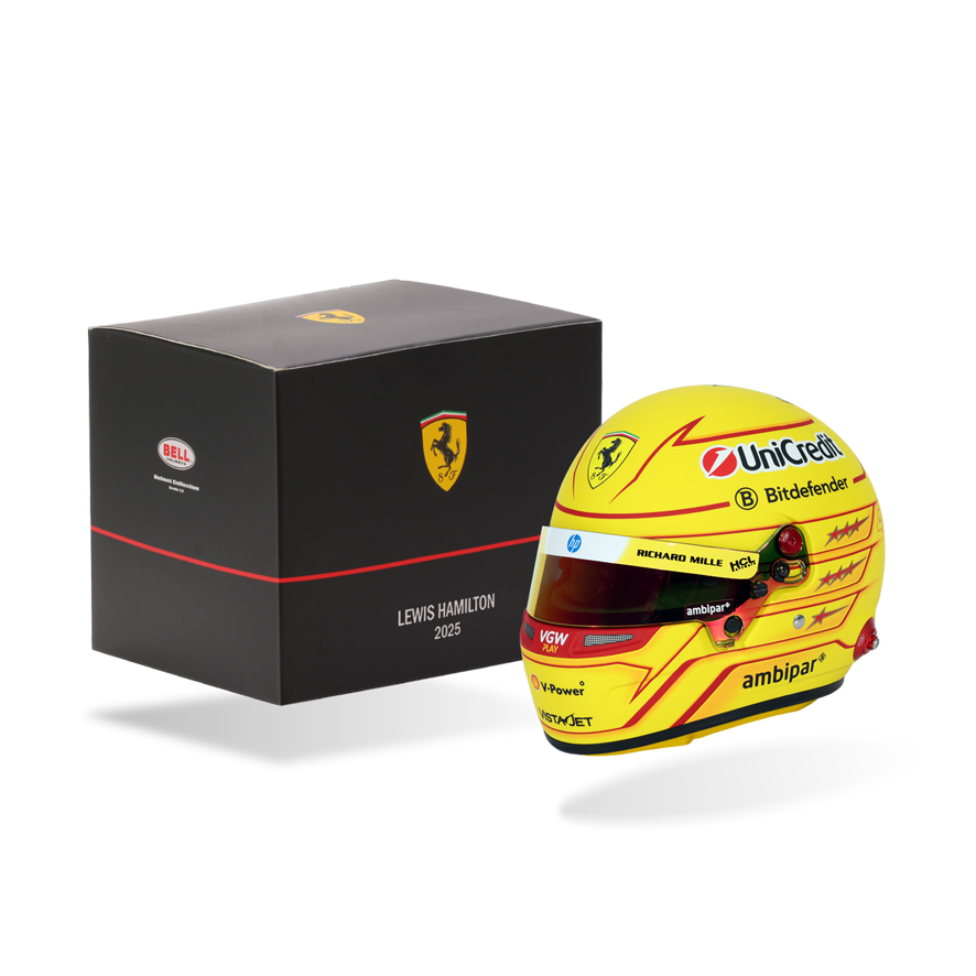 Mini Helmet Ferrari Lewis Hamilton 2025 Escala 1/2