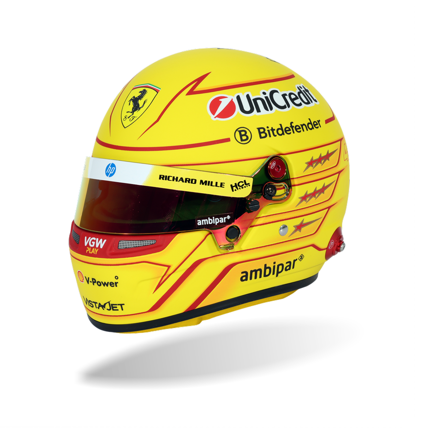 Mini Helmet Ferrari Lewis Hamilton 2025 Escala 1/2