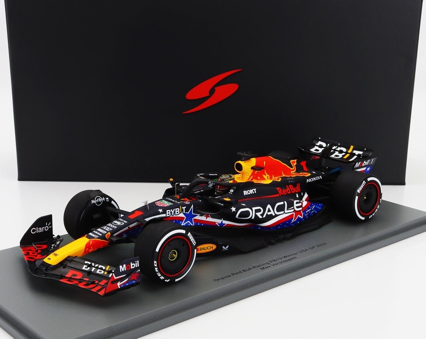 Spark Red Bull Max Verstappen Gp USA 2023 1/18