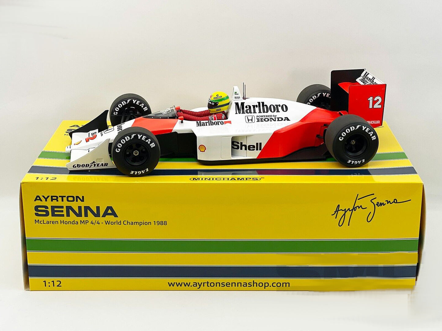 Minichamps Mclaren Mp4/4 Ayrton Senna 1988 Escala 1/12